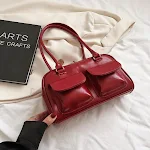 Bolsa de ombro feminina com design multi-bolsos, elegante e versátil, bolsa quadrada sob o braço, perfeita para o dia a dia — foto 3