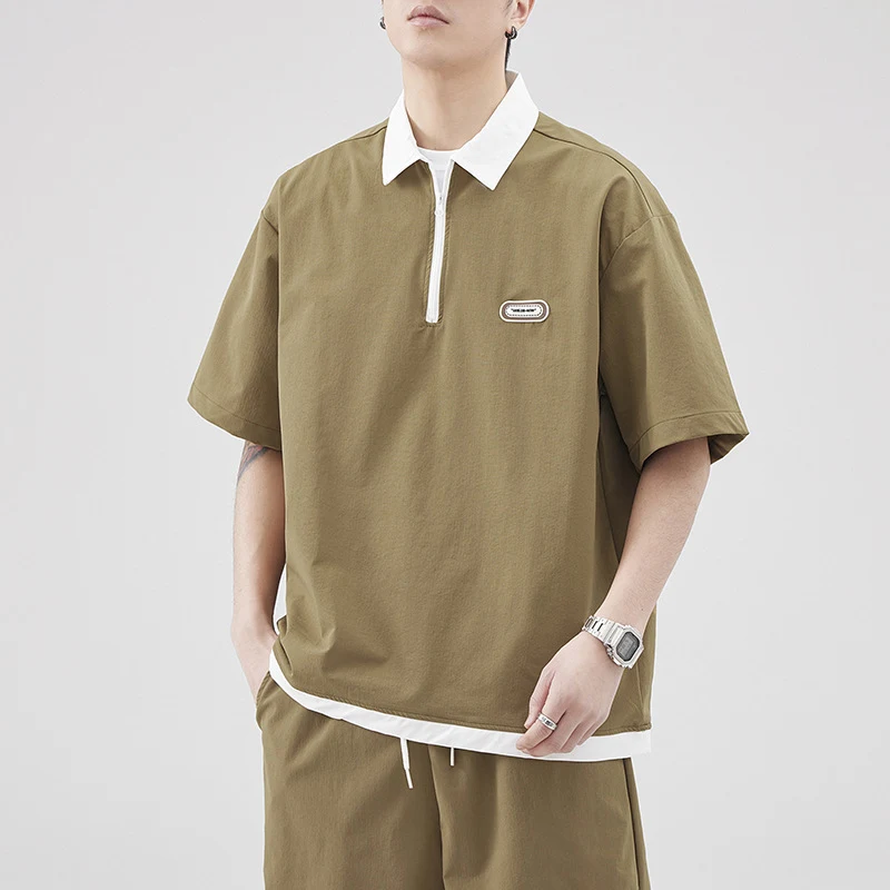 Title 3, Japanse stijl T-shirt met korte mouwen, losse p...