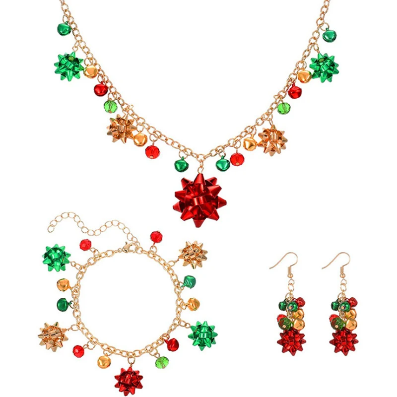 Title 2, Novo Conjunto de Colar de Natal com Flor Colorida