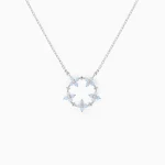 Colar com pingente de flor simples feminino Um acessório floral elegante para mulheres, perfeito para uso diário. Realce sua beleza com simplicidade. — foto 11