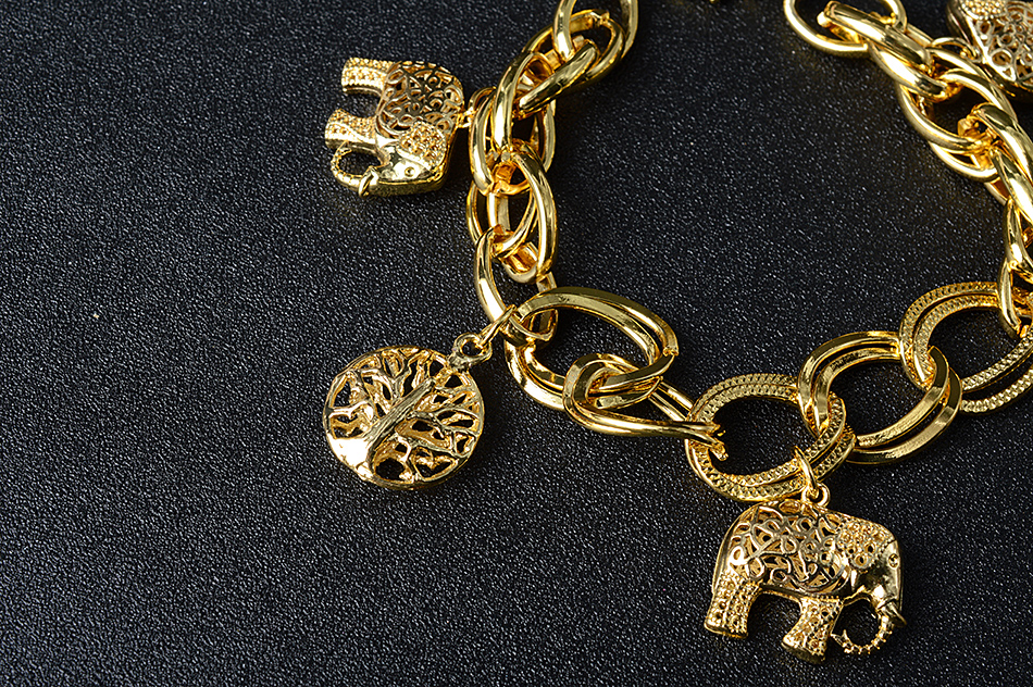 Title 6, Pulseira de berloques dourada Sunshine Fashion ...