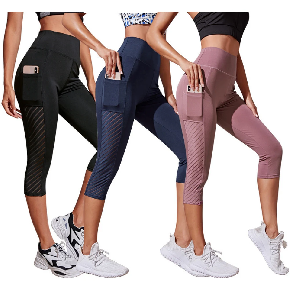 Calças de ioga cropped Pocket Slim Fit, perfeitas para yoga e exercícios. Ajuste fino, confortáveis e com bolsos práticos para o seu treino. — foto 13