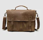 Pasta carteiro masculina portátil de couro, elegante e resistente, perfeita para trabalho e viagens, com compartimentos organizadores. — foto 2