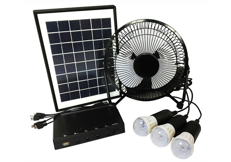 Title 1, Portable Small Solar DC 8-inch Fan System Cool ...