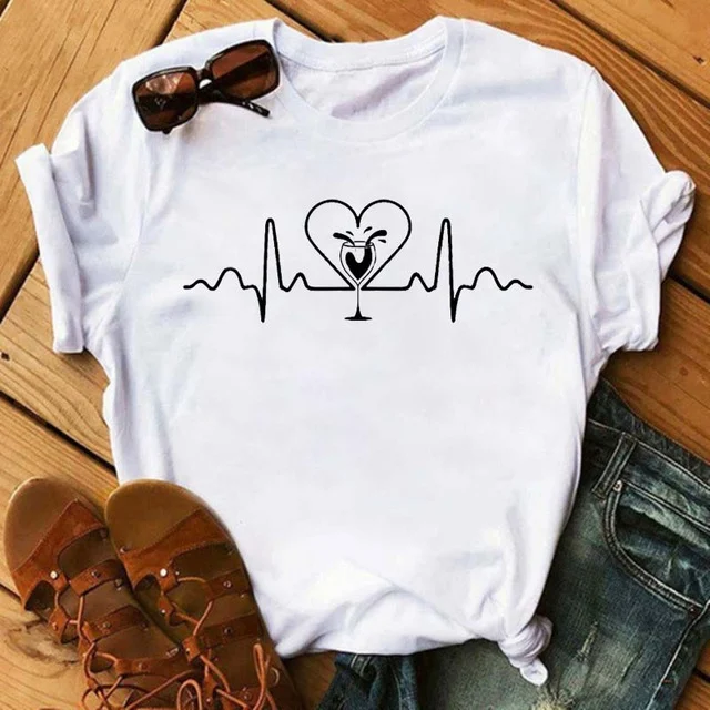 Title 4, T-shirt Kawaii Rose Gold Wine Glass
