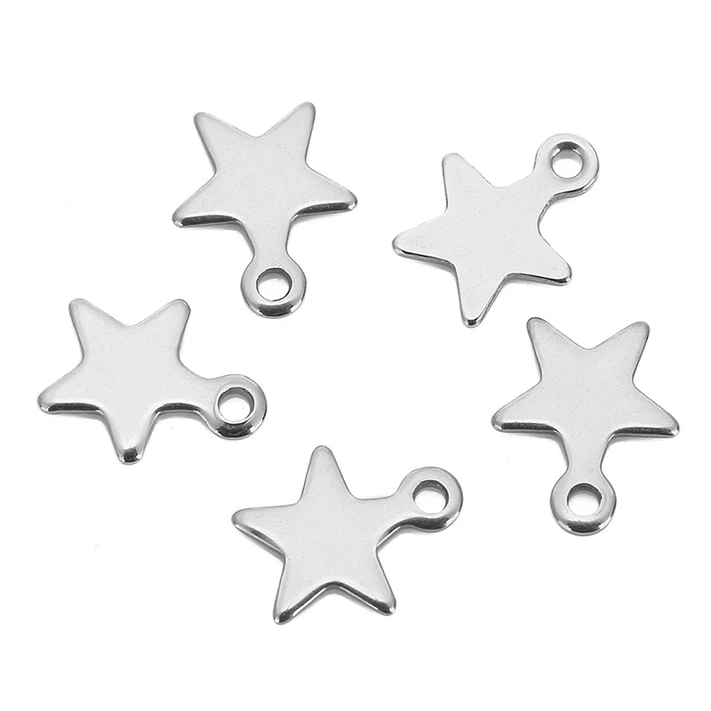 Pingente Estrela Espelho Aço Inoxidável Brilhante Colar Elegante Jóia Duradoura Design Moderno Conforto Ideal Presente Estilo Sofisticado — foto 2