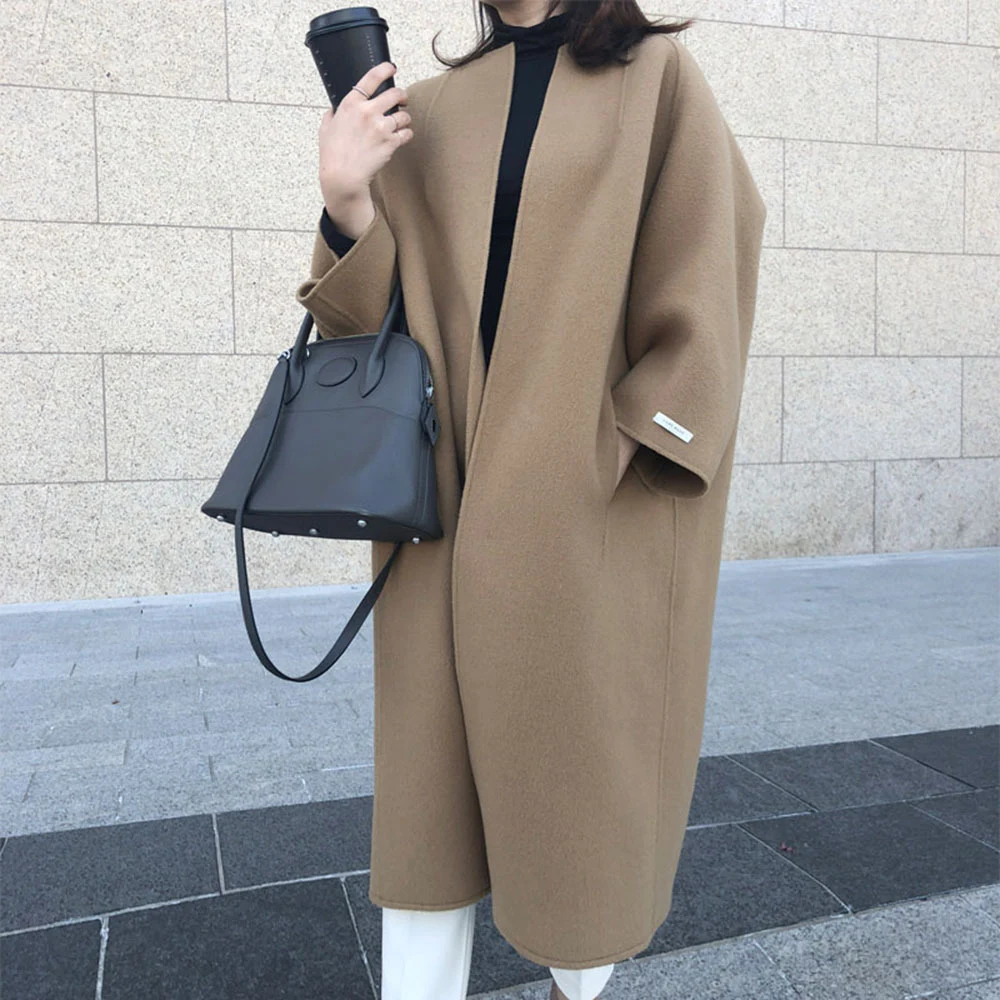 Title 3, Womens Solid Color Straight Long Coat for ulti...
