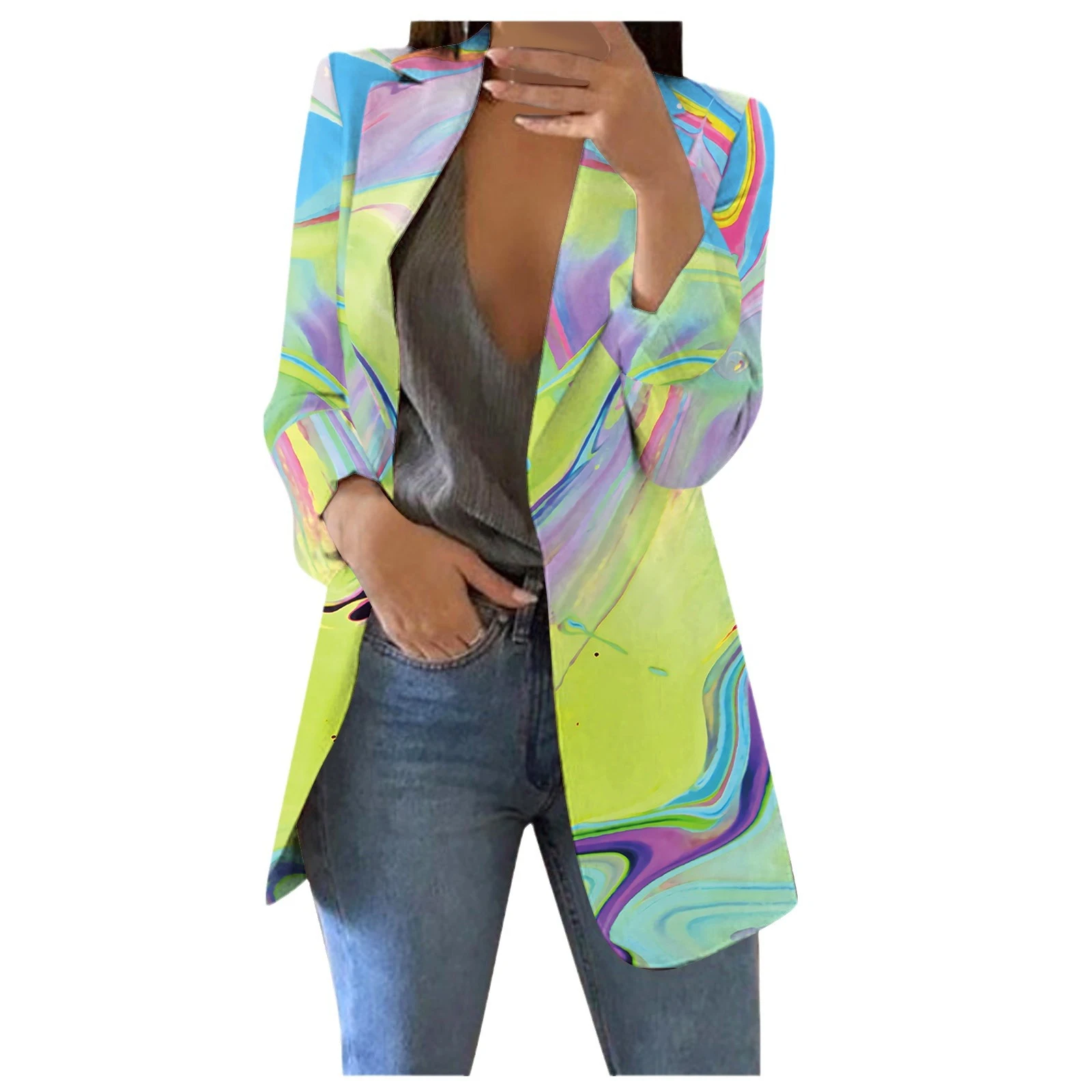 Colorful suit, versatile short coat fashion for ladies. Personalized style meets everyday comfort in this must-have ward — photo 4