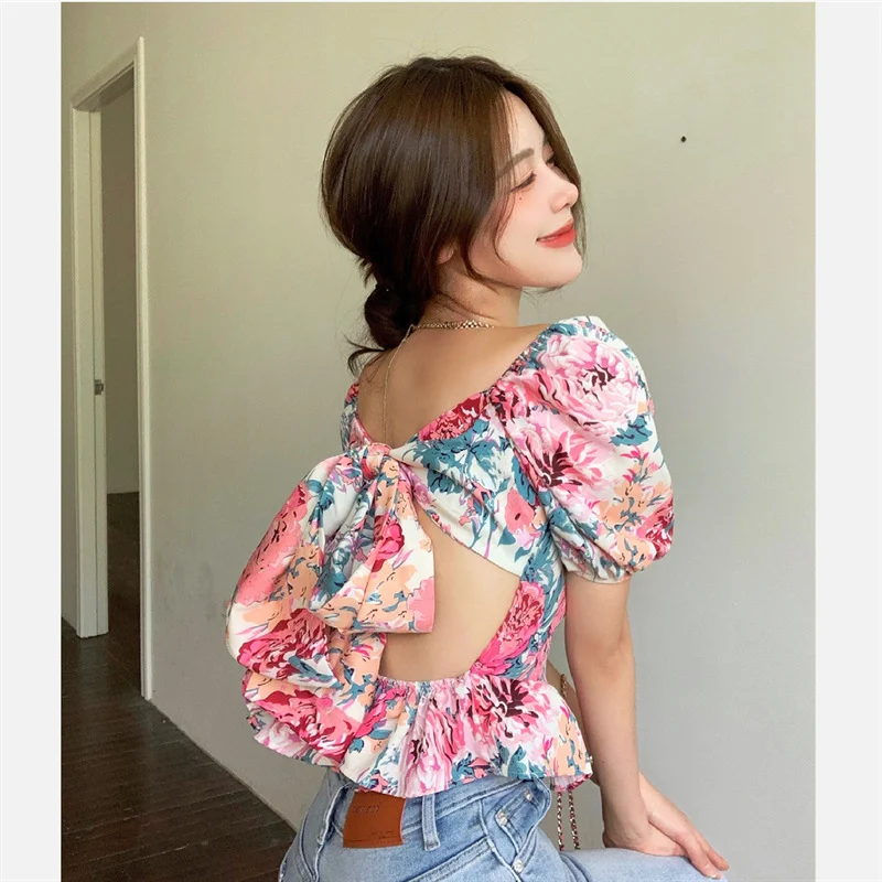 Title 3, Womens Sweet Resort Print Tie Backless Square ...