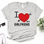 Camiseta Eu Amo Minha Namorada Quadrinho Feminino — foto 16