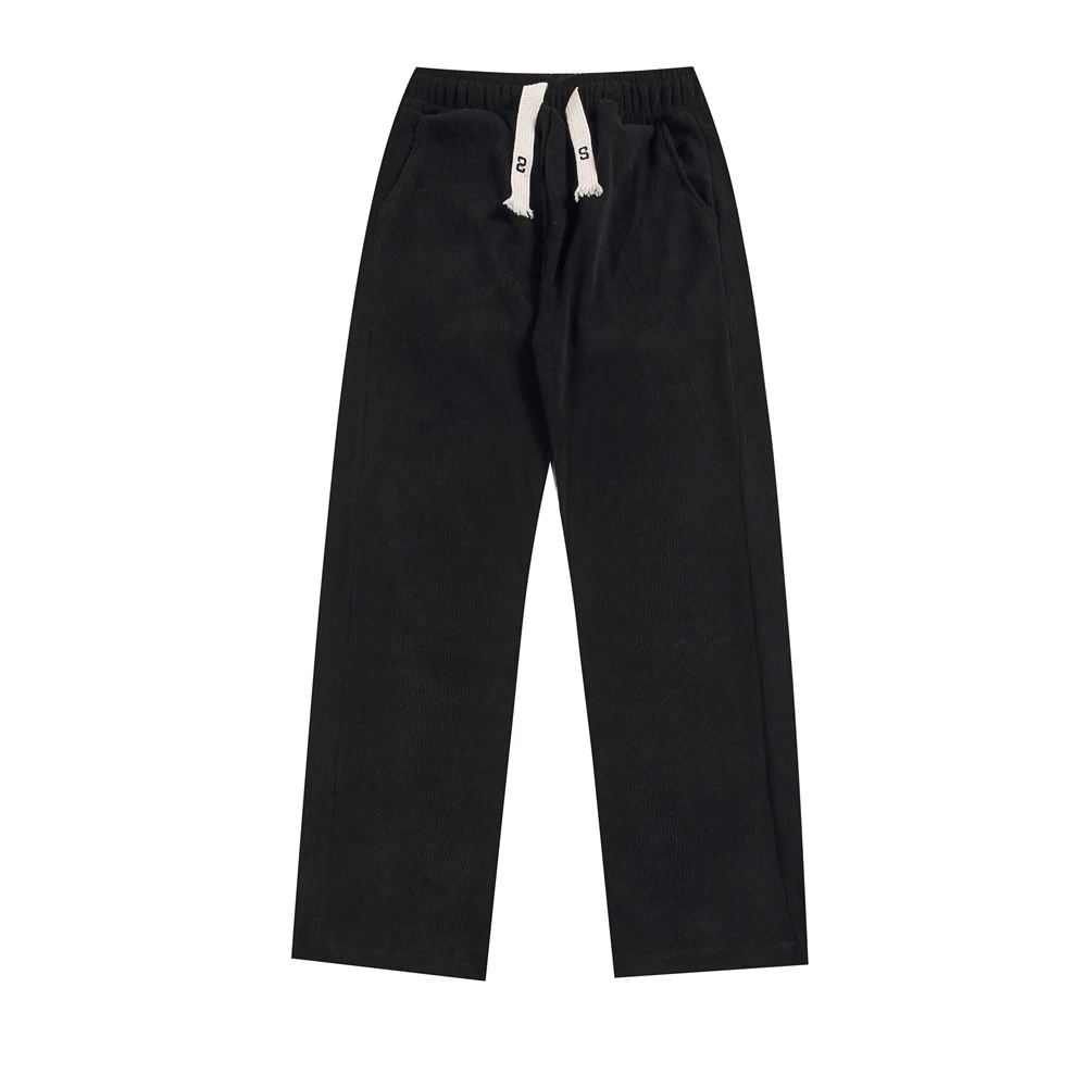 Calças Casuais Masculinas de Cor Sólida com Pelúcia Conforto e Estilo para o Dia a Dia Tecido Macio e Quente Ideal para um Visual Despojado — foto 4