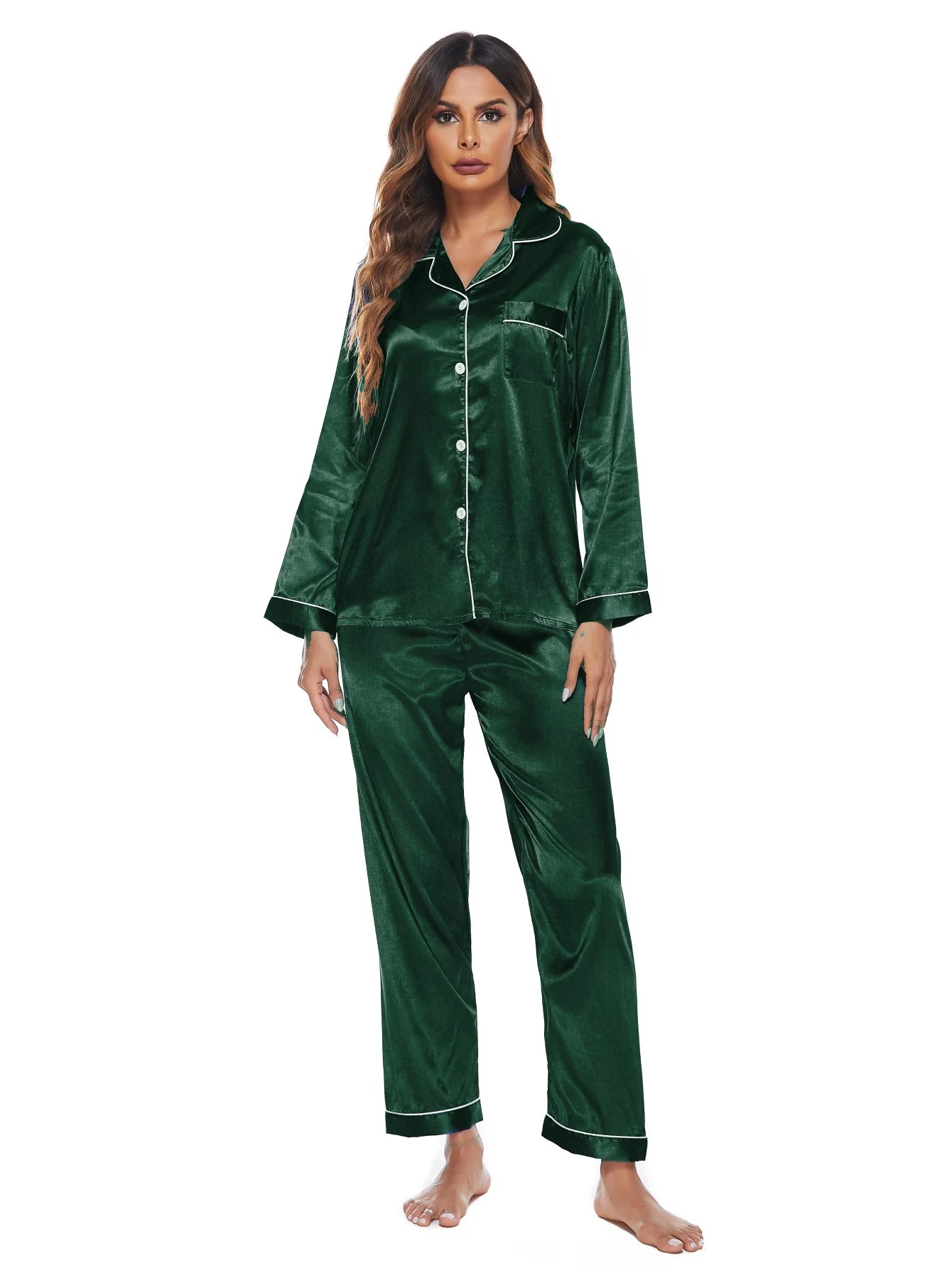 Title 18, Pajamas Womens Long Sleeve Sleepwear Soft Butt...