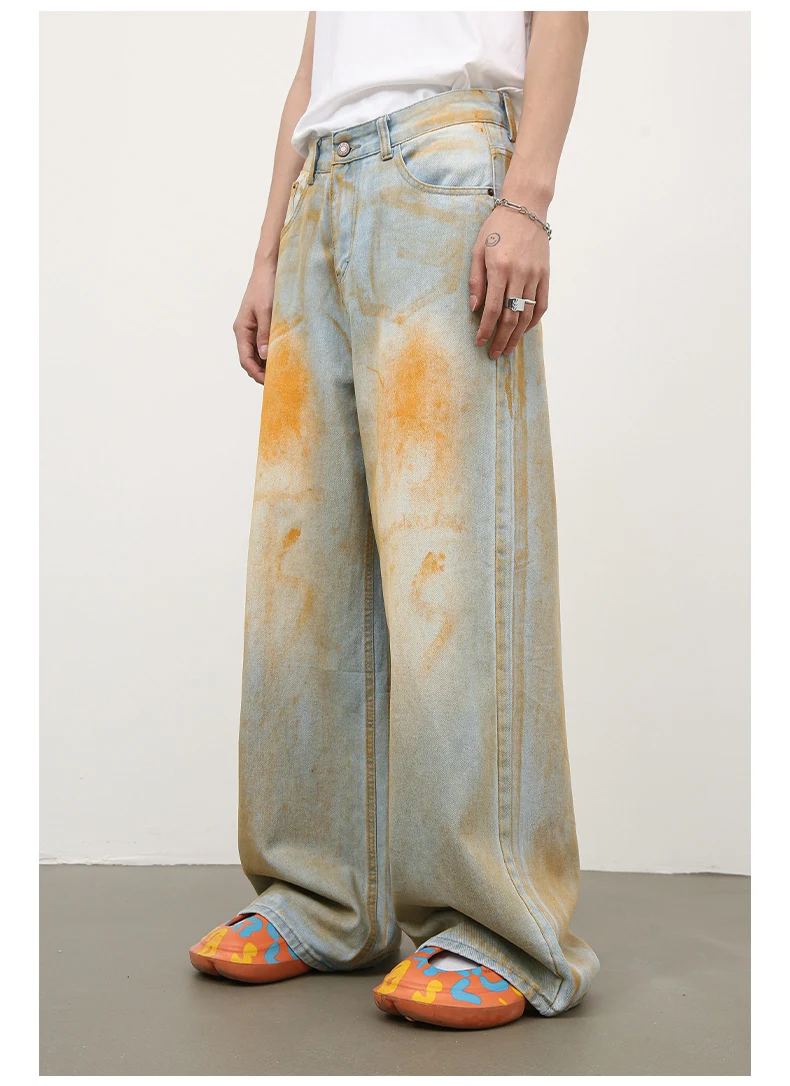 Heren Retro Loose Straight Jeans met High Street Design. Geniet van comfort en stijl met deze losse jeans voor een casual en trendy look. — foto 11