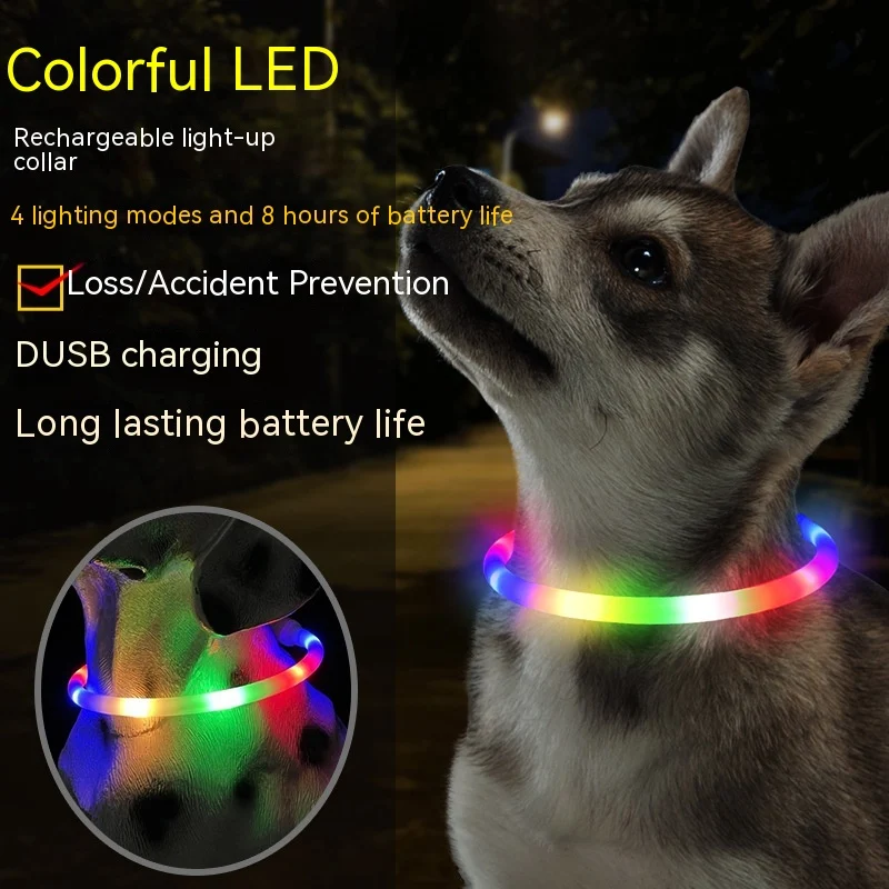 Fashion LED Pet Collar Dog. Enhance your dog's nighttime safety and visibility with bright, waterproof, USB rechargeable — photo 9