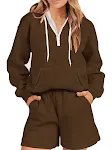 Sports Style Fleece And Shorts Suit Home Two-piece Set. Relax in comfort with this cozy fleece and shorts set, perfect f — photo 6