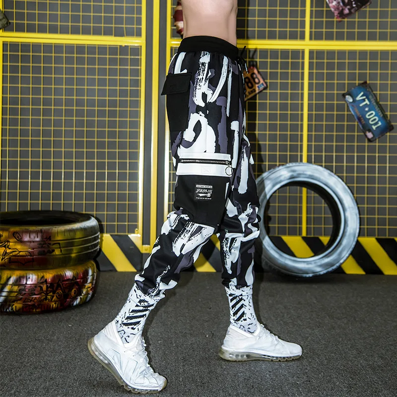 Title 2, Hip-Hop Camouflage Casual Pants Mens Trendy Ov...