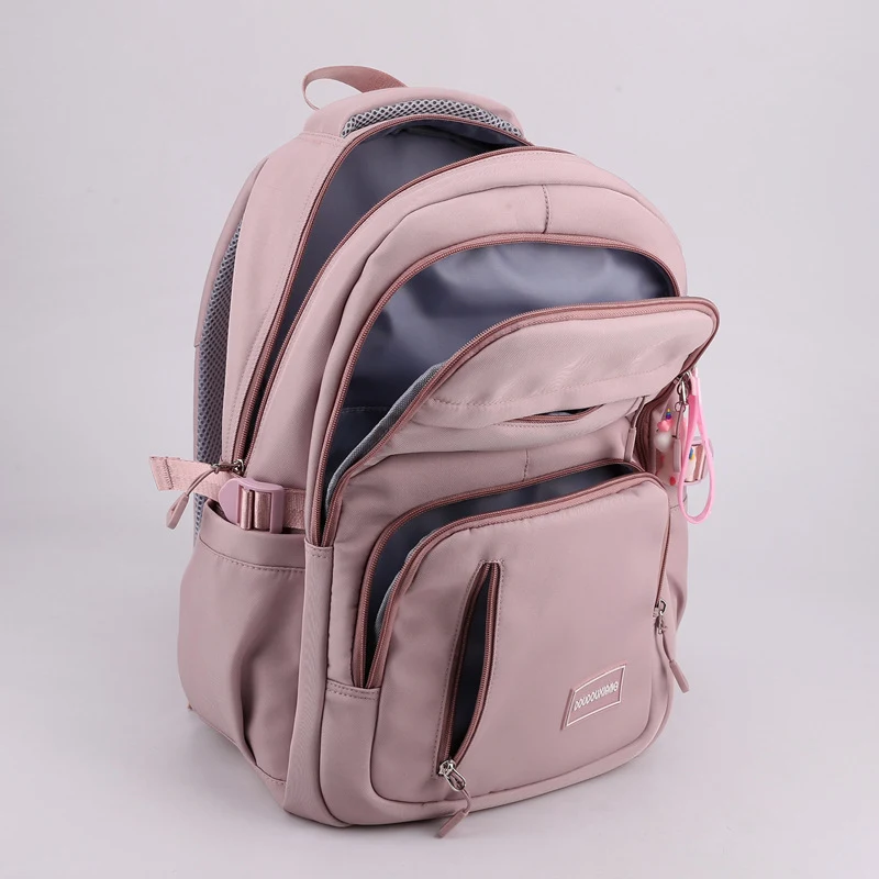 Mochila Casual de Cor Sólida de Alta Qualidade Múltiplos Compartimentos Conforto e Organização Perfeita para Uso Diário e Leve Tudo — foto 14
