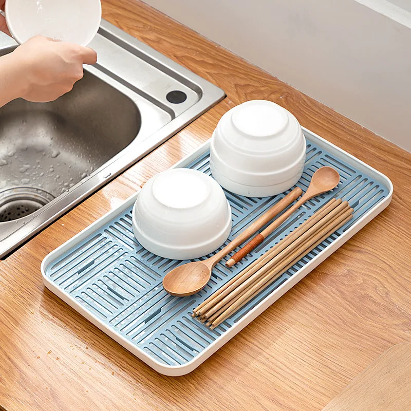 Household Rectangular Plastic Double Drain Tray for easy washing and drying of dishes, fruits, and vegetables in your ki — photo 4