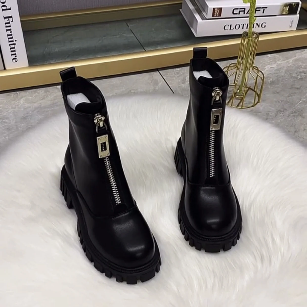Women's Stylish Height Increasing Martin Boots Elevate Your Style, Comfortable and Fashionable Footwear, Perfect for a B — photo 10