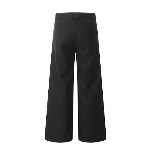 Title 15, Heren Patchwork Casual Broek met Wijde Pijpen C...