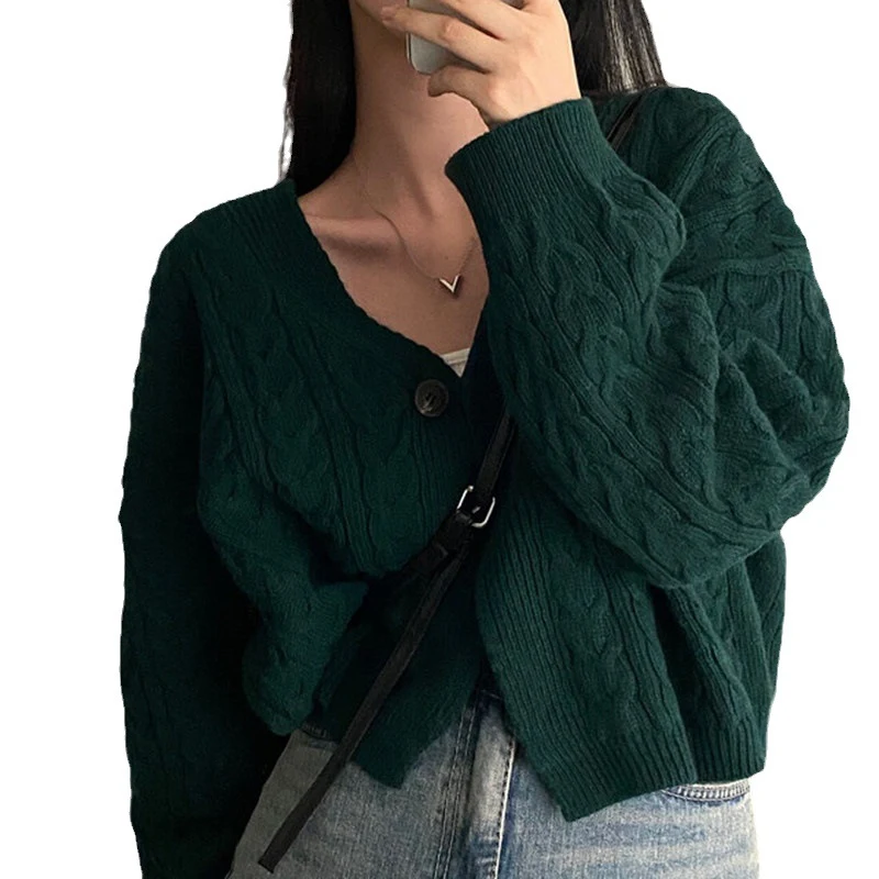 Women's Short Knitted Cardigan Sweater Coat. Soft, versatile, and comfortable. Perfect for layering, this stylish coat i — photo 11