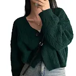 Women's Short Knitted Cardigan Sweater Coat. Soft, versatile, and comfortable. Perfect for layering, this stylish coat i — photo 11