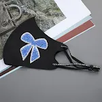 Rhinestone Smiley Butterfly patroon zonneblok en stofwerende masker, beschermt tegen zon en stof, modieus en functioneel. — foto 13