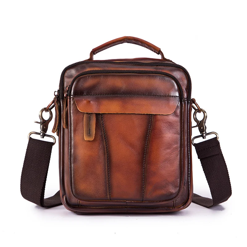 Title 18, Bolsa transversal diagonal retrô masculina de c...
