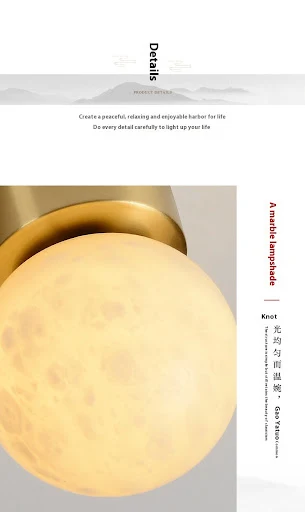 Title 9, Marble ceiling lamp for corridor, bedroom, bay ...
