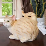 Simulation Cat M Tissue Holder Desktop Decoration Fun Design Paper Towel Dispenser Cute and Practical Home Ornament Gift — photo 1