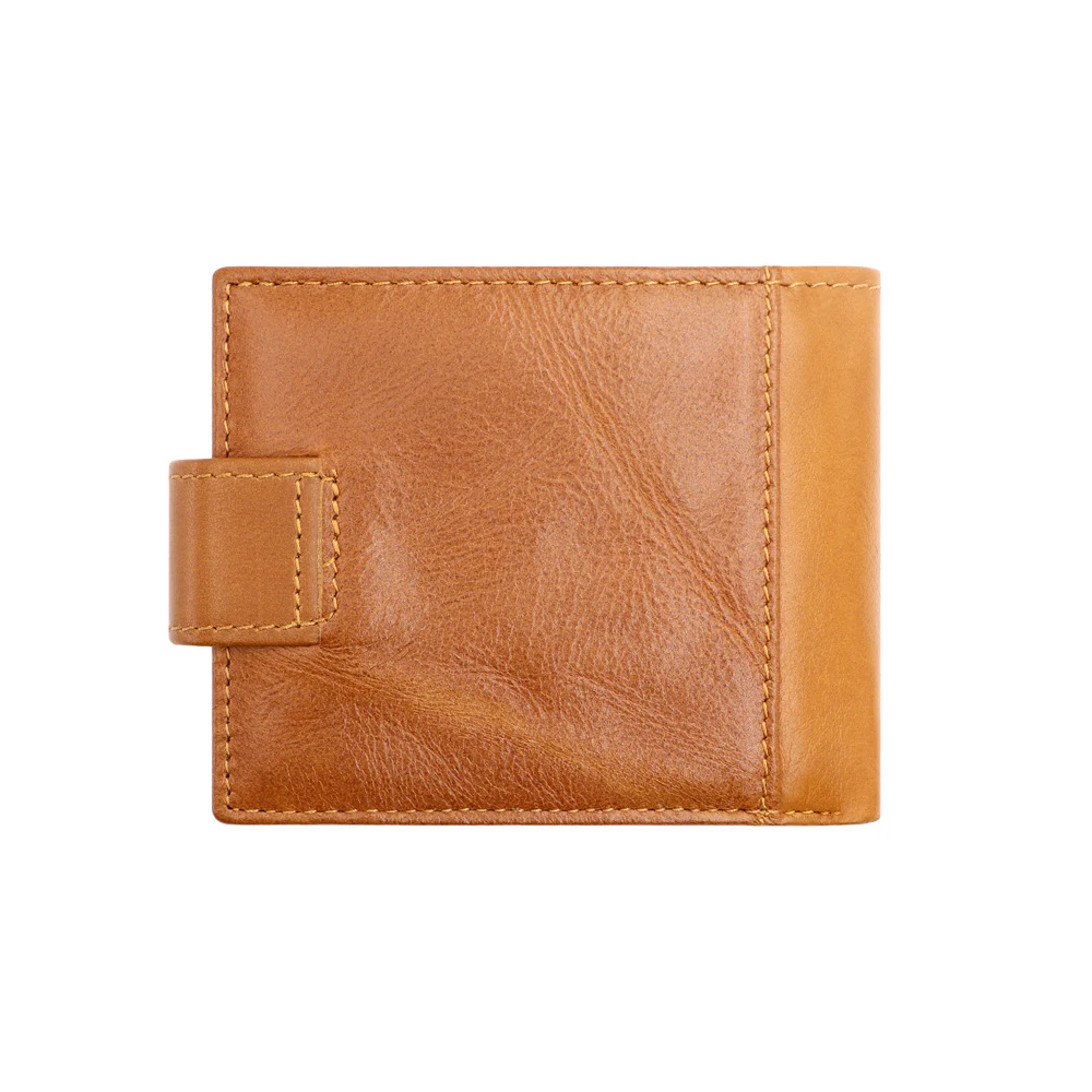 Carteira masculina Eagle de couro bovino de primeira camada, polida à mão, sofisticada e resistente, perfeita para o dia a dia. — foto 6