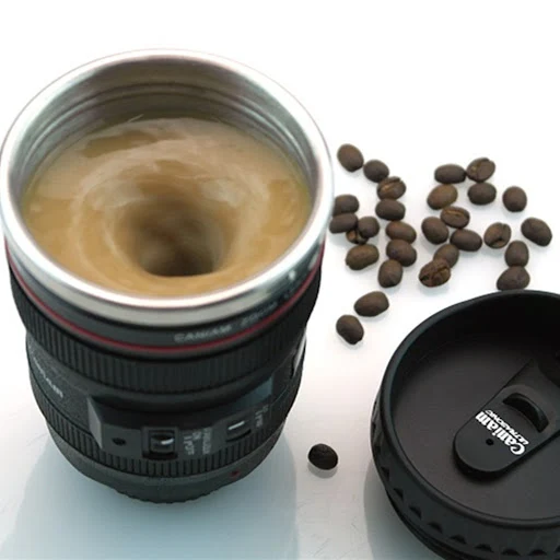 Title 3, SLR Lens Blending Cup Automatic Coffee Milk Gra...