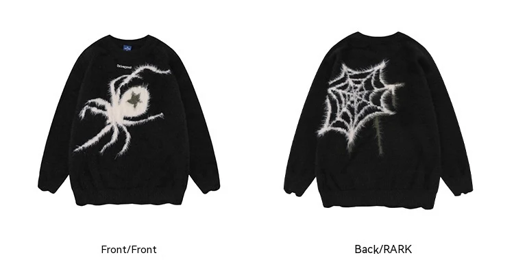 Suéter americano hiphop spider brocado masculino e feminino — foto 3