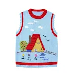 Blue Knitted Vest