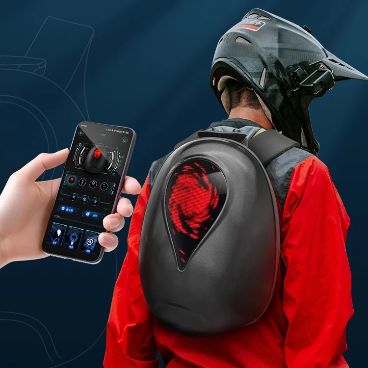 Title 2, Bolsa para capacete de moto com LED Visibilidad...