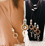 Colar com pingente de contas de silicone artesanal Chaveiro e cordão Seguro e lavável ideal para bebês e crianças pequenas — foto 6