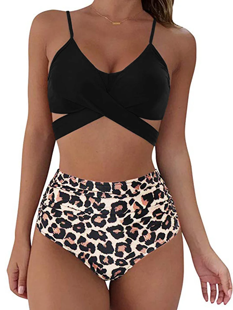 Conjunto Bikini Sexy Estampado Sólido para Mujer Push Up Traje de Baño Acolchado Realza Figura Perfecto para Playa Piscina Verano — foto 16
