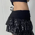Saia de bolo INS doce e sexy com costura de lantejoulas, perfeita para criar um visual charmoso e brilhante em qualquer celebração. — foto 3