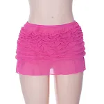 Saia de meio corpo de cintura alta com padrão de onda INS, modela o quadril. Design moderno e ajuste perfeito para um visual elegante e charmoso. — foto 1