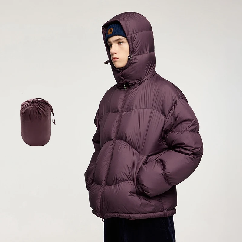 Title 8, Thin and Portable Puff Down Jacket Solid Color ...