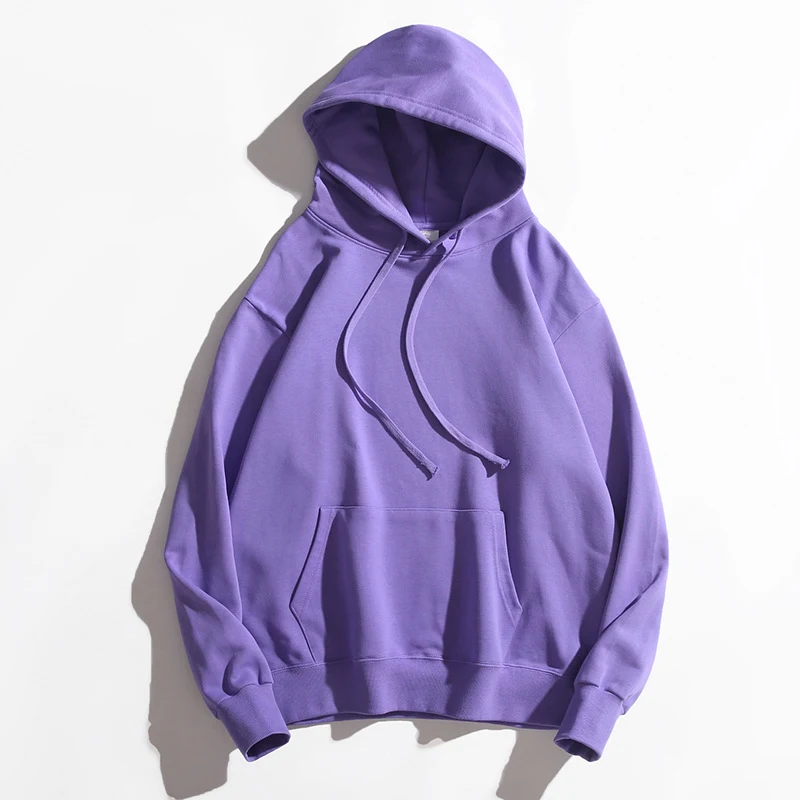 Title 7, Dikke katoenen badstof hoodie in effen snoepkle...