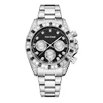 Silver with black and white