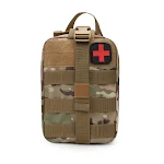 Kit de Primeros Auxilios Táctico en Cintura, Bolsa de Emergencia Impermeable para Viajes, Supervivencia, Rescate, y Camping. — foto 3