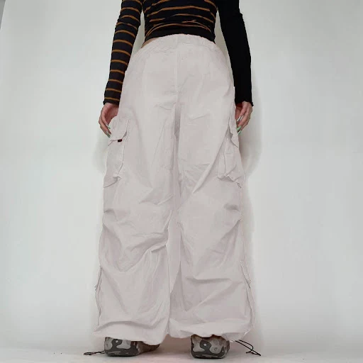 Title 5, Street Loose Pocket Wide Leg Ladies Pants. Comf...