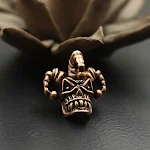 Pingente de faca de cobre puro de palhaço caveira feito à mão, acessórios DIY para criar joias e peças personalizadas incríveis. — foto 3