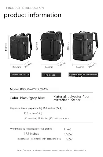 Title 13, Mochila de Viagem Multicamadas Horizontal Grand...