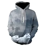 Fall Pullover Hoodie Pitbull Pattern Casual Top for women, soft and comfortable, perfect for everyday wear, casual style — photo 1