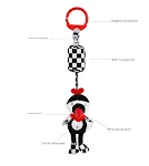 Móbile musical para berço com coelho, abelha, pássaro, coruja, cachorro e sino, brinquedo pendurado para acalmar e entreter o bebê. — foto 11