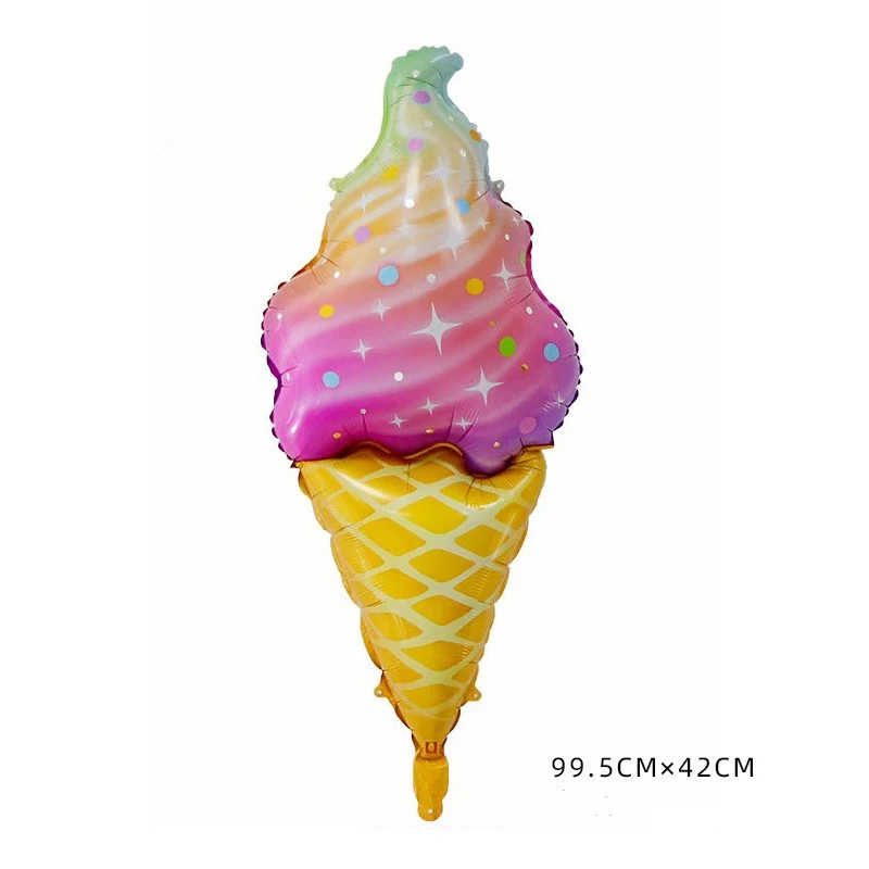 Eiscreme Aluminiumfolienballon perfekt für Partys und Geburtstage. Einfache Dekoration für eine fröhliche Atmosphäre. Großartige Geschenkidee. — foto 2