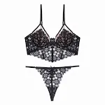 Black With T Shaped Panties